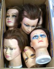 BOX LOT OF HAIRDRESSING HEADS
