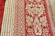 TWO ANTIQUE JACQUARD COVERLETS