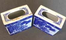 PAIR OF CHINESE PORCELAIN OPIUM PILLOWS