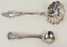 STERLING LADLE AND SALT SPOON