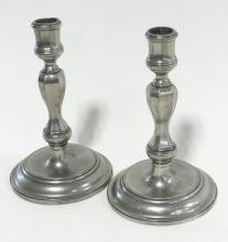 CARRIAGE CLOCK AND CANDLESTICKS