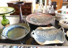 FOUR PIECES OF ART POTTERY