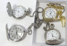 FOUR MODERN POCKET WATCHES