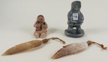 SOAPSTONE CARVING, FIGURINE AND ORNAMENTS