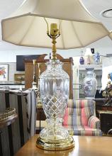 PAIR OF CRYSTAL TABLE LAMPS