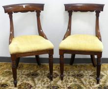 PAIR ANTIQUE ROSEWOOD CHAIRS