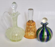 PERFUME BOTTLES AND BELL