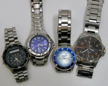 FOUR WRISTWATCHES