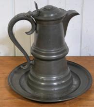 PEWTER JUG AND CHARGER