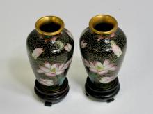 CLOISONNE CABINET VASES