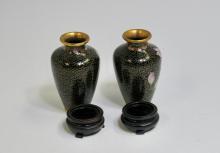 CLOISONNE CABINET VASES