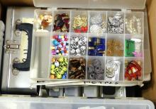 BOX LOT OF JEWELLERY-MAKING BEADS