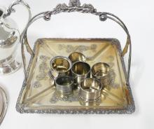 NINE PIECES OF SILVERPLATE