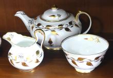 ROYAL CHELSEA TEA SET AND ROYAL WORCESTER DISHES