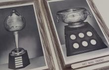 1964-67 BEEHIVE HOCKEY "TROPHY" WOODGRAIN PHOTO CARDS