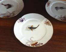 LIMOGES PORCELAIN "FISH" PLATES