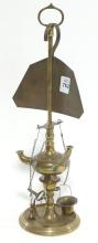 BRASS WHALE OIL LAMP