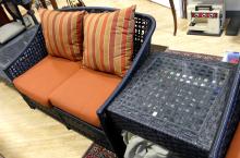 HAUSER RESIN WICKER PATIO SET