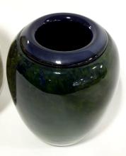 TWO ART GLASS VASES