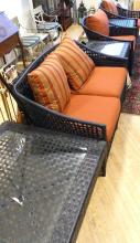 HAUSER RESIN WICKER PATIO SET