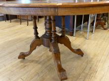 ANTIQUE BURL WALNUT CENTRE TABLE