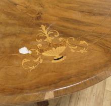 ANTIQUE BURL WALNUT CENTRE TABLE