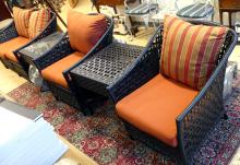 HAUSER RESIN WICKER PATIO SET