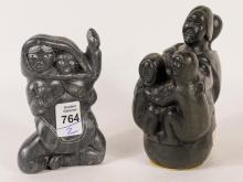 TWO INUIT SOAPSTONE CARVINGS