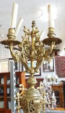 PAIR OF ELECTRIFIED CANDELABRA