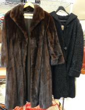 TWO VINTAGE FUR COATS