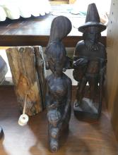 FIVE WOODEN CARVINGS