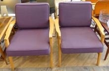 PAIR OF MCM BEECHWOOD ARMCHAIRS