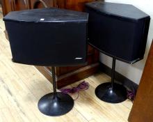 PAIR OF BOSE SPEAKERS ON STANDS