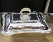 PAIR OF BIRKS REGENCY PLATE ENTREE  DISHES