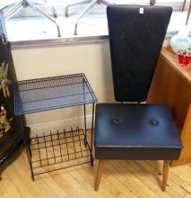 SEWING CHAIR AND RECORD STAND