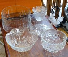 FOUR SCANDINAVIAN BOWLS AND VASE