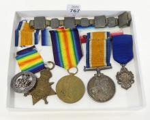 MILITARY MEDALS AND BRACELET