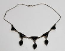 STERLING AND BLACK ONYX