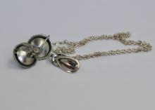 STERLING NECKLACE AND EARRINGS