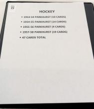 BINDER OF 1950'S PARKHURST HOCKEY CARDS