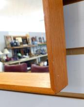 TEAK FRAMED WALL MIRROR