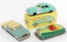 THREE TIN TOY CARS