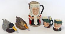 CHARACTER JUGS AND FIGURINES