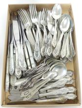 WALLACE "ROSE POINT" STERLING SILVER FLATWARE