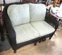 WICKER PATIO LOVESEAT