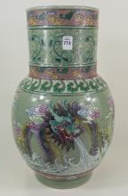 LARGE CHINESE FAMILLE ROSE VASE