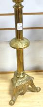 PAIR OF LARGE BRASS CANDLESTICKS