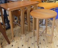 NESTING TEAK TV TABLES