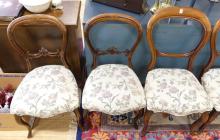 SIX VICTORIAN DINING CHAIRS