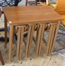 NESTING TEAK TV TABLES